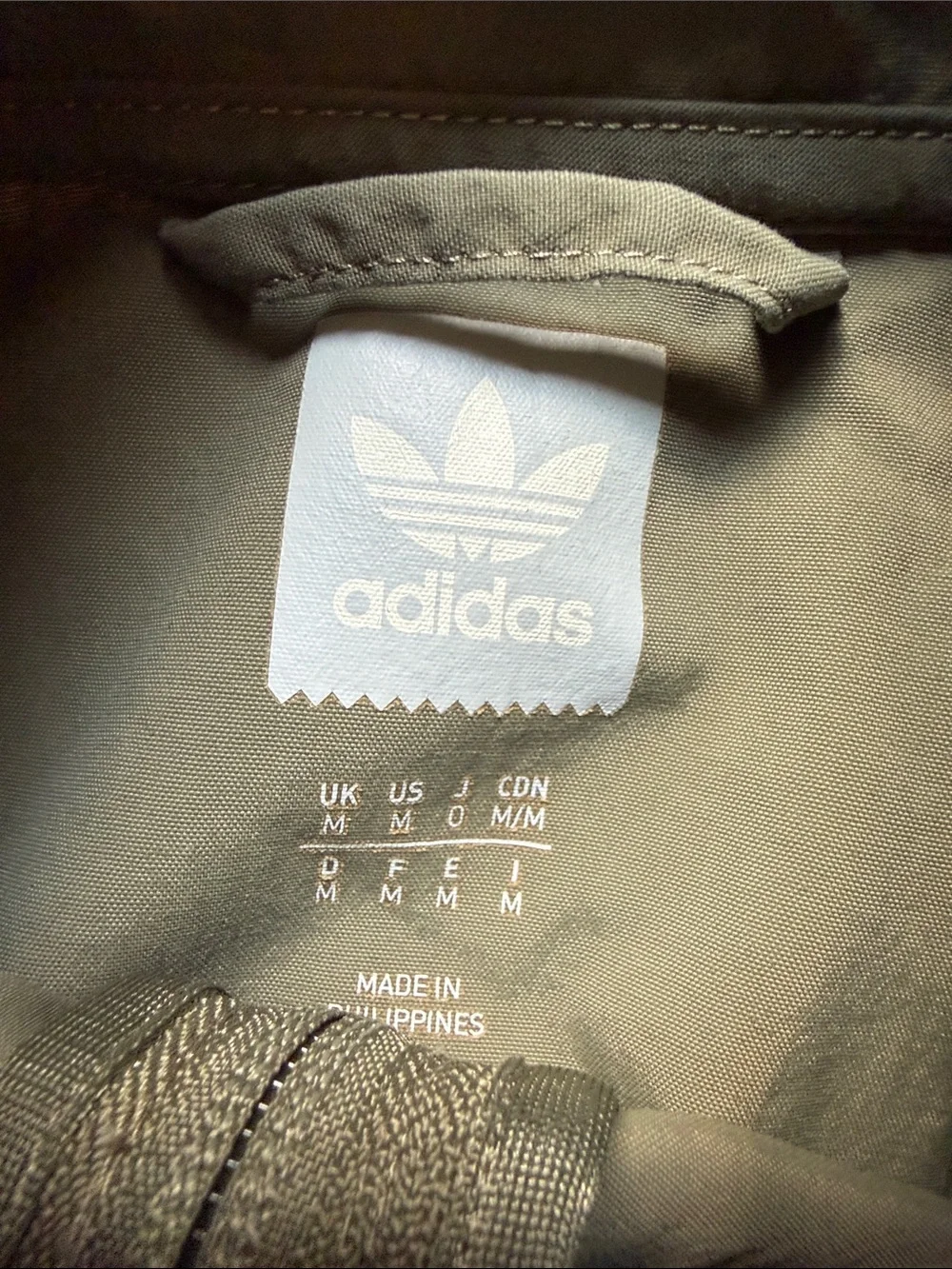 adidas Olive Green Graphic Panel Windbreaker Jacket